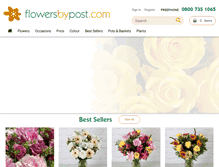 Tablet Screenshot of flowersbypost.com